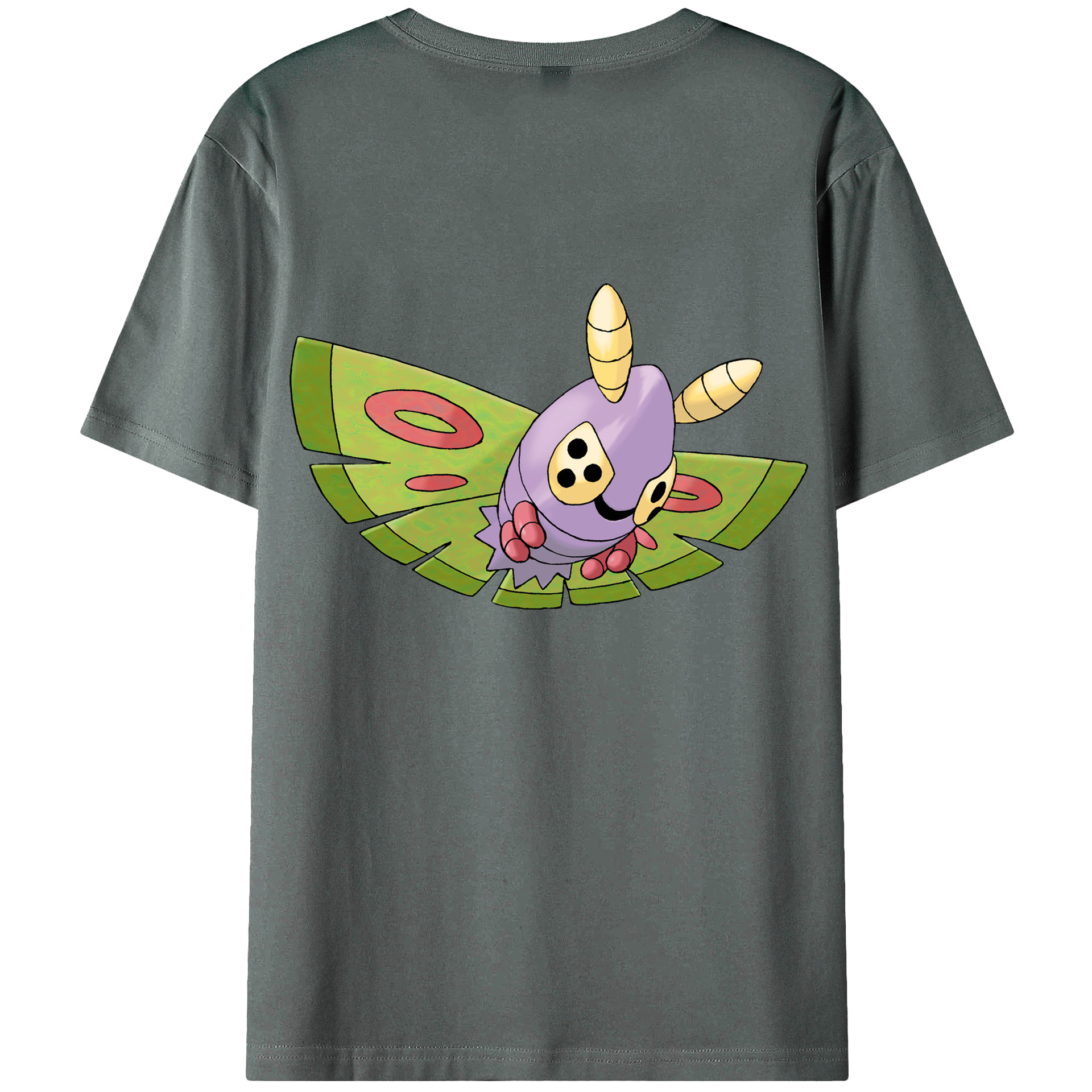 （画像用） ポケットモンスター Pokémon 綿100％ メンズ半袖Tシャツ（バックプリント） 通気性